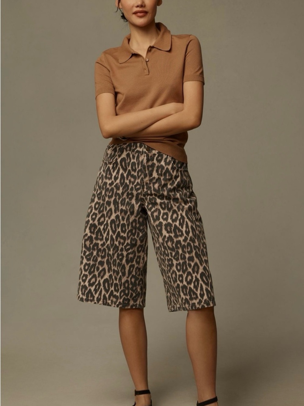 Anthropologie Pilcro leopard print Bermuda Shorts - Sz 29